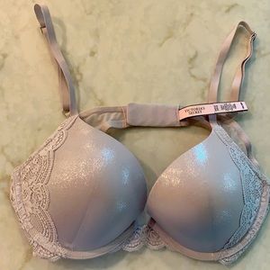 Victoria’s Secret blush shimmer push up bra 34B